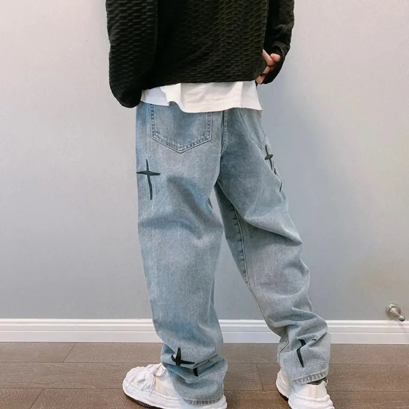 2024 New Jeans HommeWide Leg  Baggy Cargo Pants Streetwear