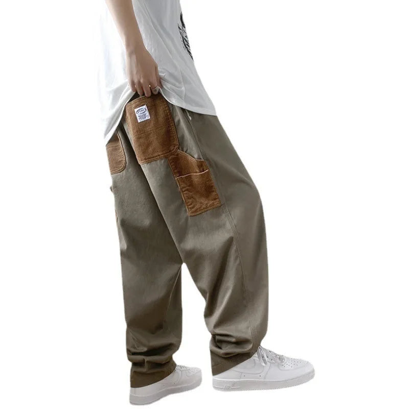 Pantalon cargo de style Bagy pour hommes, pantalon décontracté poches extra-larges