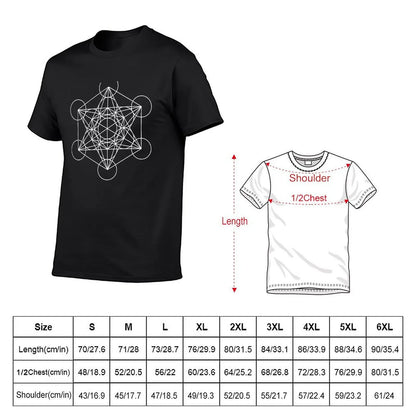 metatron cube T-Shirt anime cute clothes kawaii clothes vintage Men's t-shirts